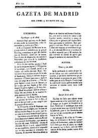 Gazeta de Madrid. 1809. Núm. 135, 15 de mayo de 1809