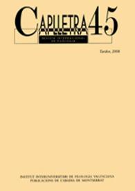 Caplletra: Revista Internacional de Filologia. Núm. 45, tardor de 2008