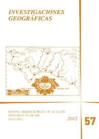 Investigaciones Geográficas. Núm. 57, 2012