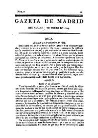 Gazeta de Madrid. 1809. Núm. 7, 7 de enero de 1809