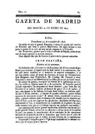 Gazeta de Madrid. 1809. Núm. 10, 10 de enero de 1809