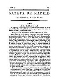 Gazeta de Madrid. 1809. Núm. 13, 13 de enero de 1809
