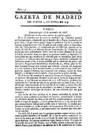 Gazeta de Madrid. 1809. Núm. 14, 14 de enero de 1809