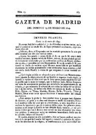 Gazeta de Madrid. 1809. Núm. 29, 29 de enero de 1809