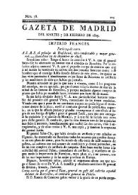 Gazeta de Madrid. 1809. Núm. 38, 7 de febrero de 1809