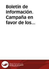 Boletín de Información. Campaña en favor de los republicanos españoles