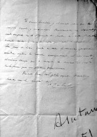Carta a Josefa Wetoret. 1