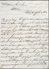Carta de Ramón Ceruti. Ávila, 16 de julio de 1836