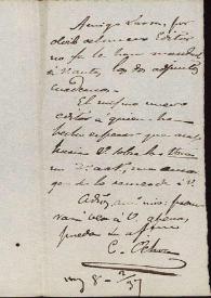 Nota de Eugenio de Ochoa. 8 de febrero de 1837