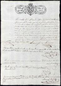 Recibos de Mariano José de Larra y Manuel Delgado sobre la recepción de un préstamo y sus pagos entre 1832 y 1835