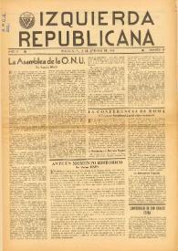 Izquierda Republicana : Publicación Mensual. Órgano De Izquierda Republicana En El Exilio. Núm. 42, 10 de septiembre de 1948