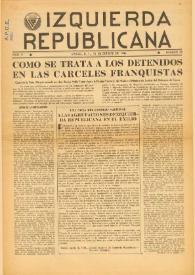 Izquierda Republicana : Publicación Mensual. Órgano De Izquierda Republicana En El Exilio. Núm. 43, 10 de octubre de 1948