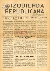 Izquierda Republicana : Publicación Mensual. Órgano De Izquierda Republicana En El Exilio. Núm. 93, noviembre-diciembre de 1954