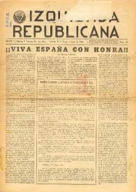 Izquierda Republicana : Publicación Mensual. Órgano De Izquierda Republicana En El Exilio. Núm. 99, enero-febreo de 1956