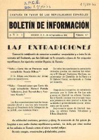 Boletín de Información. Campaña en favor de los republicanos españoles. Num. 6, 30 de septiembre de 1941