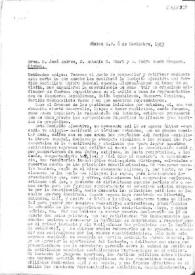 Carta del Partido Socialista Obrero Español a José Andreu, Antonio M. Sbert y Pedro Bosch Gimpera. México D. F., 6 de noviembre de 1943