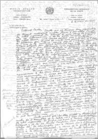Carta de Eugenio Xammar a Carlos Esplá. Ginebra, 6 de marzo de 1955