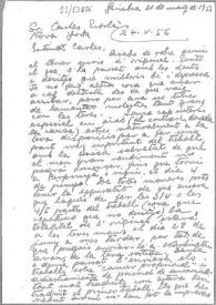 Carta de Eugenio Xammar a Carlos Esplá. Ginebra, 21 de mayo de 1956