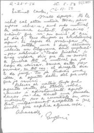 Carta de Eugenio Xammar a Carlos Esplá. Ginebra, 28 de mayo de 1956