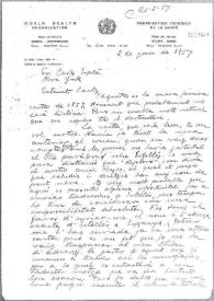 Carta de Eugenio Xammar a Carlos Esplá. Ginebra, 2 de enero de 1957