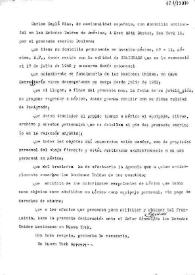 Carta dirigida al Señor Cónsul General de los Estados Unidos Mexicanos de Nueva York solicitando que todos los objetos personales de Carlos Esplá sean admitidos en México, Nueva York