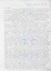 Carta dirigida a Aniela Rubinstein. Marbella, Málaga (España), 21-06-1966