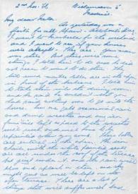 Carta dirigida a Aniela Rubinstein. Madrid (España), 02-11-1966