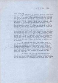Carta dirigida a Bernard Chevry, 19-07-1969