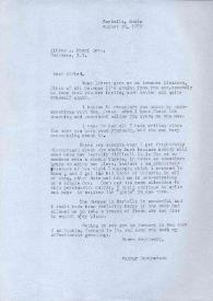 Carta dirigida a Alfred Knopf. Marbella, Málaga (España), 26-08-1970
