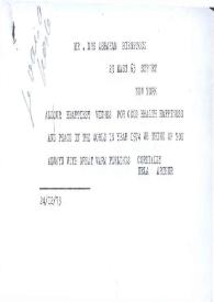 Telegrama dirigido a Abraham L. Bienstock, 24-12-1973