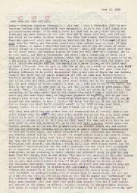 Carta dirigida a Aniela, Arthur y Alina Rubinstein. Los Angeles, California (Estados Unidos), 12-06-1968