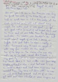 Carta dirigida a Aniela, Arthur y Alina Rubinstein. San Francisco, California (Estados Unidos), 21-08-1968