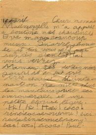 Carta dirigida a Aniela Rubinstein. Nueva York (Estados Unidos), 16-04-1941