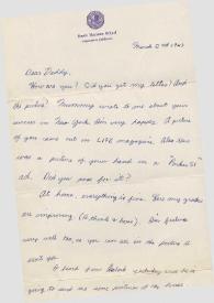 Carta dirigida a Arthur Rubinstein. Carpinteria, California (Estados Unidos), 02-03-1947