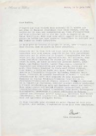 Carta dirigida a Arthur Rubinstein. París (Francia), 10-06-1970