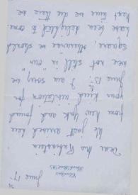 Carta dirigida a Aniela Rubinstein. Londres (Inglaterra), 17-06-1957