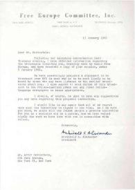 Carta dirigida a Arthur Rubinstein. Nueva York, 17-01-1961
