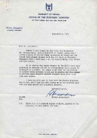 Carta dirigida a Arthur Rubinstein. Nueva York, 05-09-1972