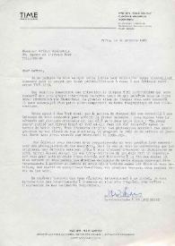 Carta dirigida a Arthur Rubinstein. París (Francia), 14-10-1980