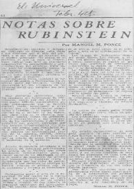 Notas sobre Rubinstein