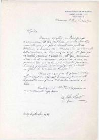 Carta dirigida a Arthur Rubinstein. Saint-Cloud (Minesota), 29-09-1969