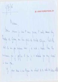 Carta dirigida a Aniela Rubinstein. París (Francia), 04-07-1966