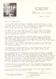 Carta dirigida a Arthur Rubinstein. Nueva York, 25-01-1958