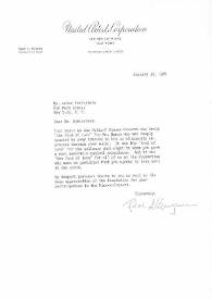 Carta dirigida a Arthur Rubinstein. Nueva York, 30-01-1961