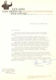 Carta dirigida a Arthur Rubinstein. Breukelen (Holanda), 03-11-1967