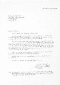 Carta dirigida a Herbert G. Schwarz. París (Francia), 23-01-1951