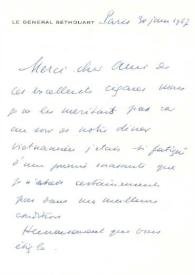 Carta dirigida a Arthur Rubinstein. París (Francia), 30-06-1967
