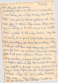 Carta dirigida a Aniela Rubinstein. Pruszkòw (Polonia), 29-10-1957