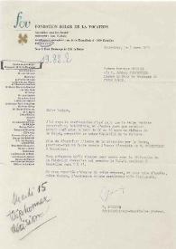 Carta dirigida a Monique Mihoubi. Bruselas (Bélgica), 08-03-1977