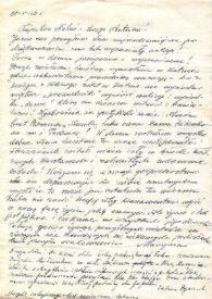 Carta dirigida a Aniela y Arthur Rubinstein. Straszkòwek (Polonia), 27-05-1966